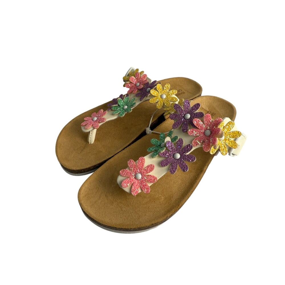 Harper Canyon Kids Girls White LEONA Floral Flip/Flop Sandals Size 4 NWOT - Picture 4 of 7